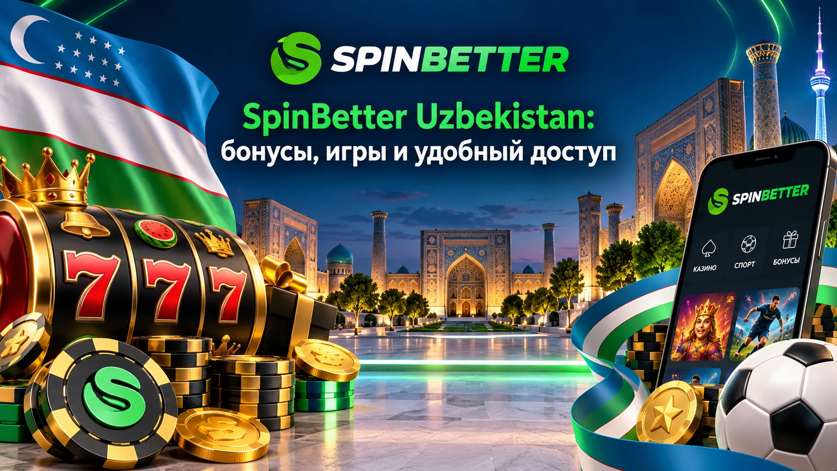 SpinBetter Uzbekistan: бонусы, игры и удобный доступ
